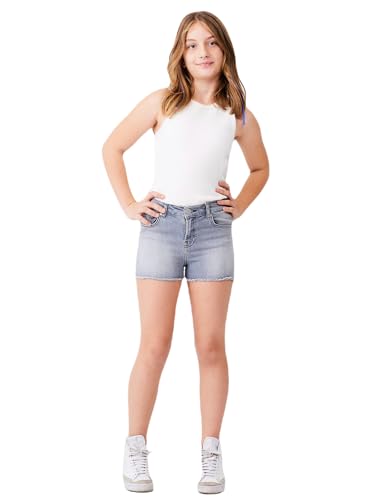 LTB Jeans Shorts für Mädchen Layla G Bermudas Slim Mittlere Taille mit Reißverschluss in Grau aus Baumwollmischung - Größe 134CM von LTB Jeans