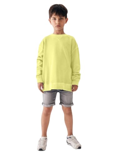 LTB Jeans Sweatshirts für Jungen Tayala Regulär Casual Pullover Langarm mit Crew Neck zum Überziehen aus 100% Baumwolle in Gelb - Größe 116CM von LTB Jeans