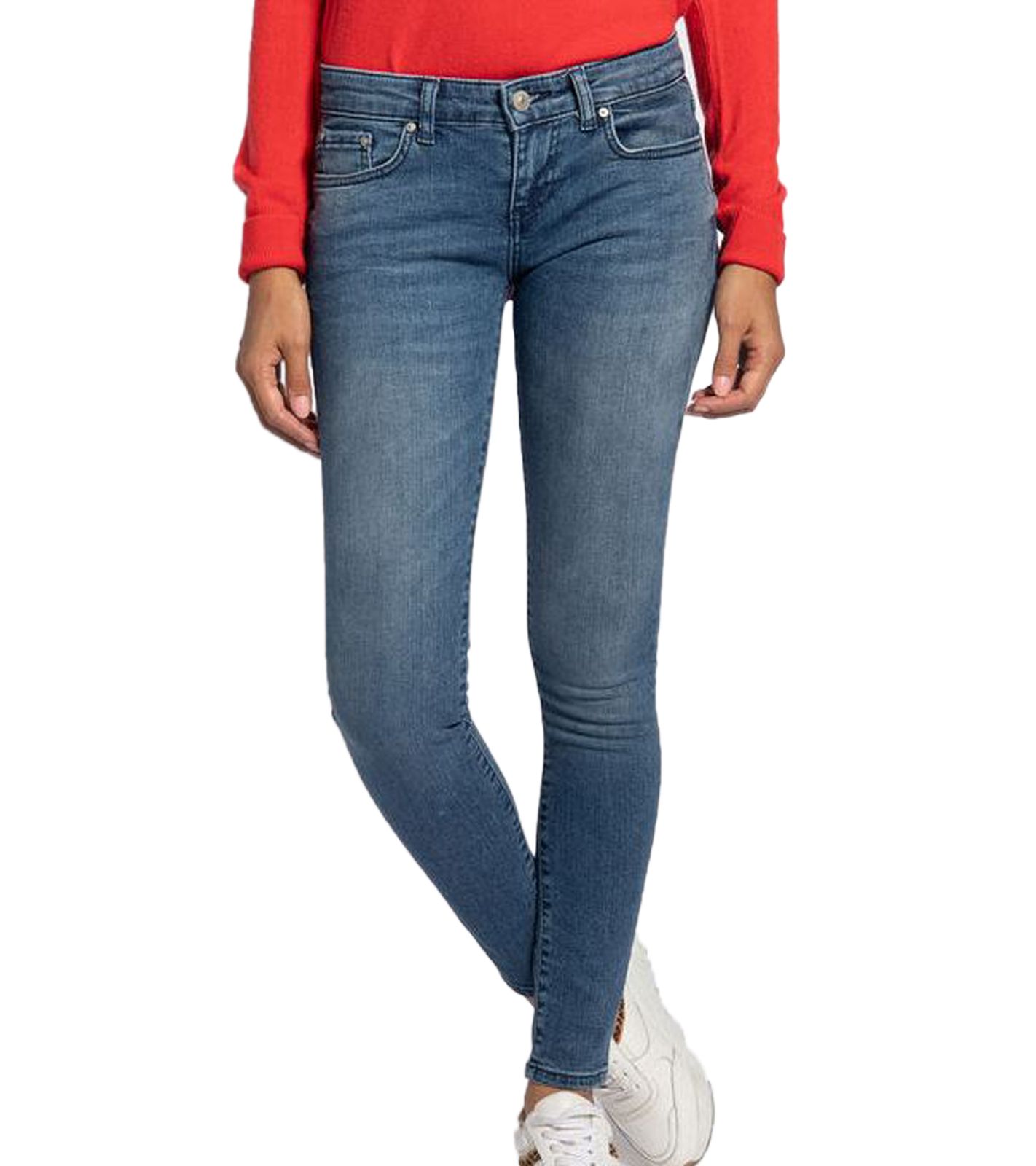 LTB Clara Damen Super Slim-Jeans Low Rise Denim-Hose mit Erlina-Waschung 50984 14459 51600 Blau von LTB