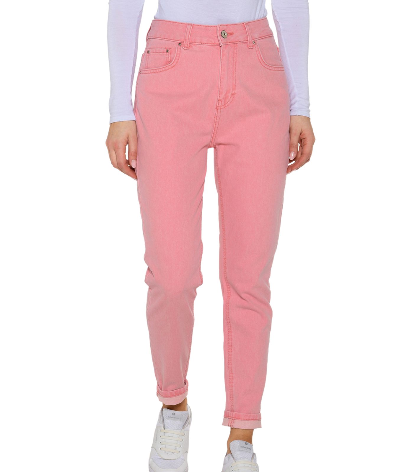 LTB Lavina Sugar Damen High Waist-Hose mit Pinky-Waschung Mom-Jeans 51119 14595 52069 Rosa von LTB