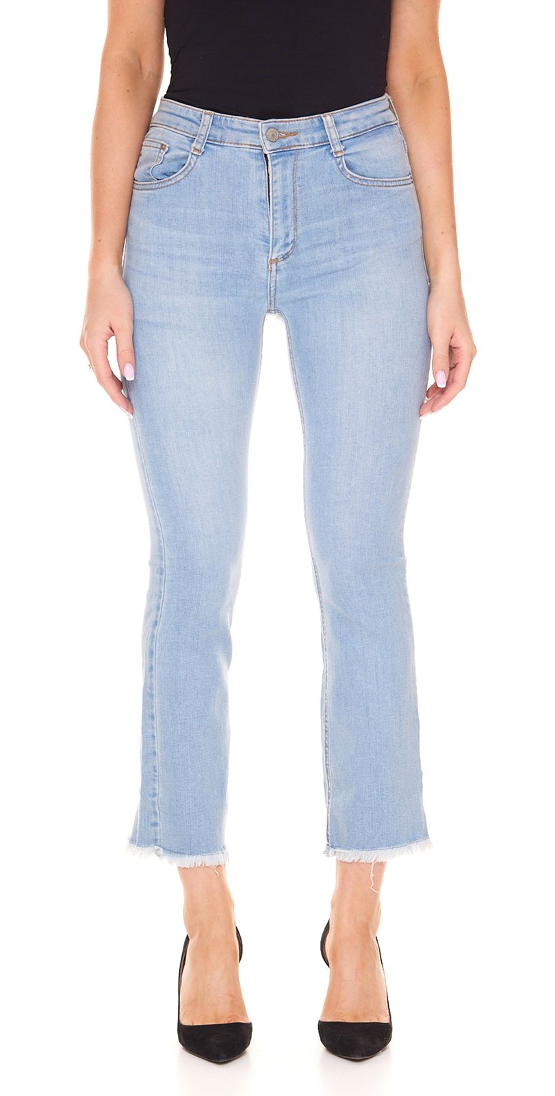 LTB Lynda Damen Cropped Flare Jeans High Rise Denim-Hose mit Freely-Wash 51351 14321 52067 Blau von LTB