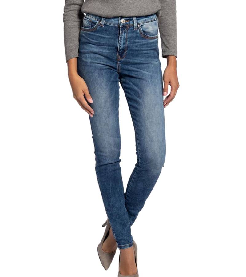 LTB New Tanya B Damen High Waist Jeans Skinny Denim-Hose mit Irea-Waschung 51242 13614 51817 Blau von LTB