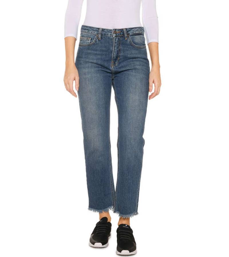 LTB Pia Damen High-Waist-Jeans knöchelhohe 5-Pocket-Hose mit geradem Bein 51352 13799 52068 Blau von LTB