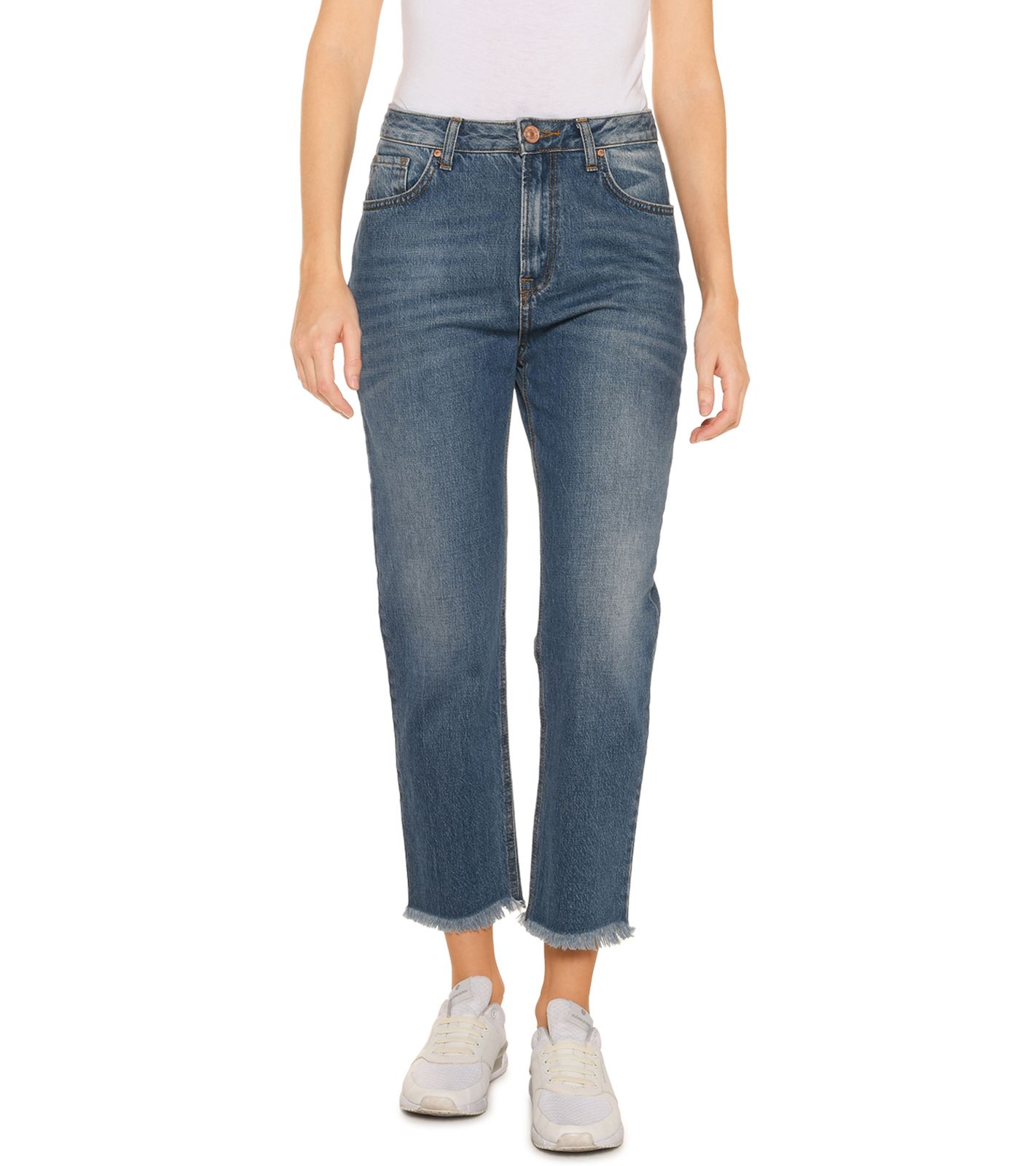 LTB Valena Damen Hose knöchelhohe High-Waist-Jeans mit geradem Bein 51258 14580 52040 Blau von LTB