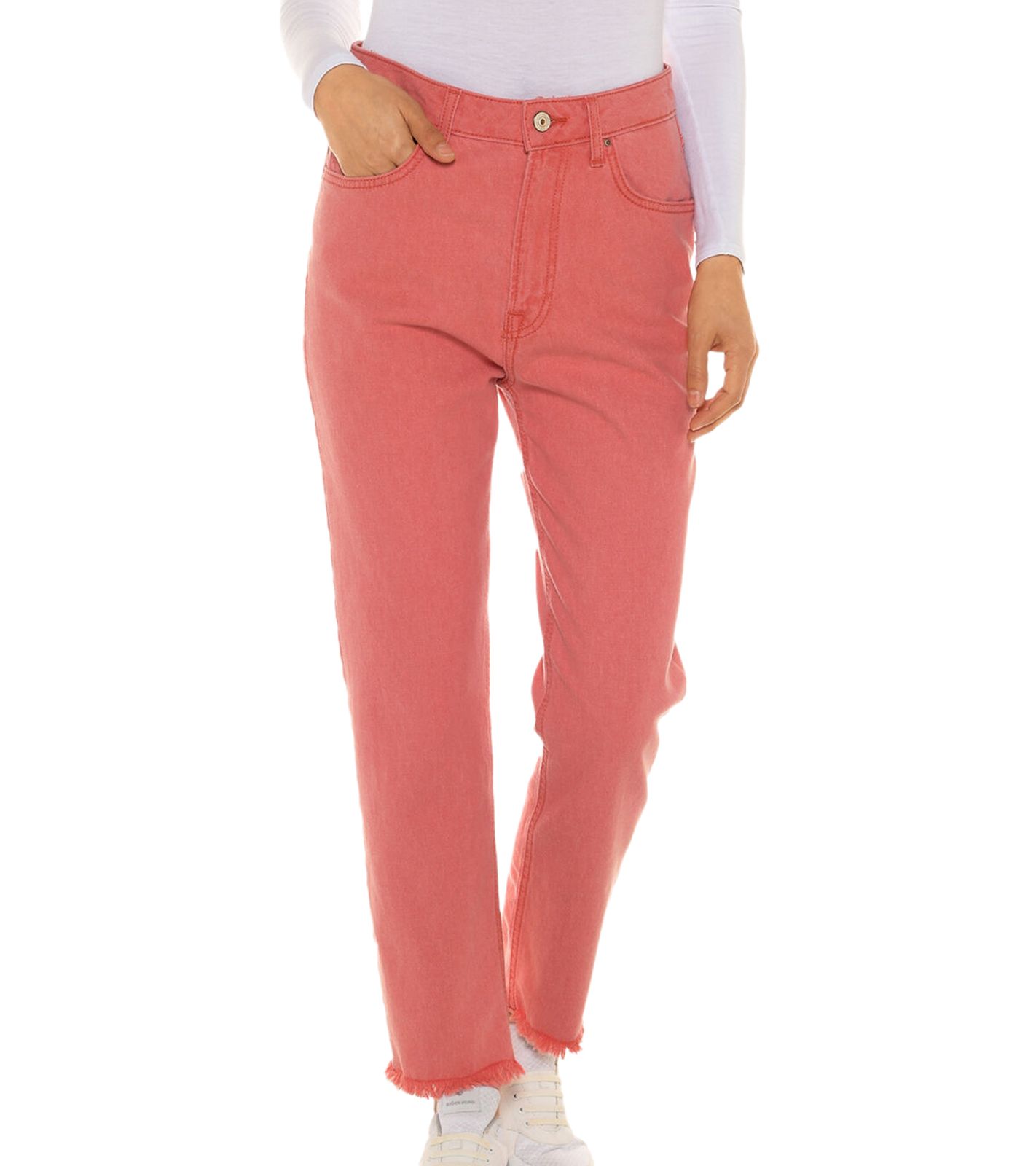 LTB Valena Damen Hose knöchelhohe High-Waist-Jeans mit geradem Bein 51258 14595 52070 Rosa von LTB