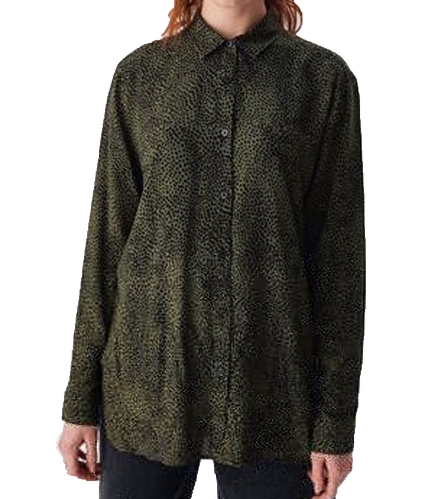 LTB Yetogo Damen Bluse mit Animalprint 26673637 Grün/Schwarz von LTB