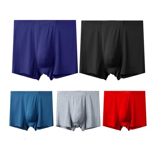 5 Pack Herren Boxershorts Baumwolle, übergrößen Herren Boxershorts 3xl-10xl Unterwäsche Herren Locker Weich Hohe Taille (Mix,7XL) von LTHTX