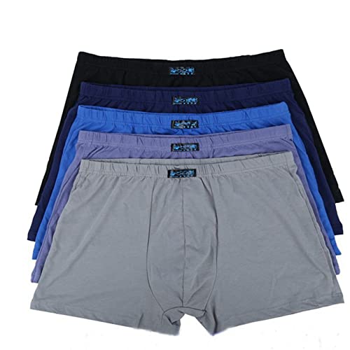 5 Stück Herren-Boxershorts, Übergröße L – 10XL, taillierte Unterhose, weich, atmungsaktiv, hohe Taille, Unterwäsche (zufällig, 5XL (85–100 kg)) von LTHTX