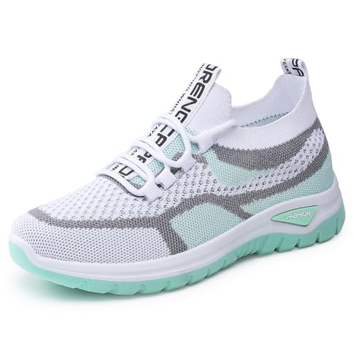 Damen Casual Schnürschuhe Laufschuhe Leichte Turnschuhe Walkingschuhe Komfort für Tennis Gym Athletic Fitness Outdoor Sneakers, grün, 36 EU Damen Casual Schnürschuhe Laufschuhe Leichte Turnschuhe Walkingschuhe Komfort für Tennis Gym Athletic Fitness Outdoor Sneakers, grün, 36 EU von LTHTX