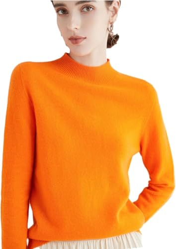 Damen Leichter Wollpullover, Damen Langarm Wollpullover Leichter Mockneck Pullover für Frauen Winter Tops von LTHTX