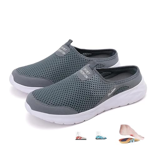 Herren Mesh Atmungsaktive und Bequeme Slip-On Schuhe Herren Pantoletten & Clogs Orthopädische Schuhe Sport Sandalen mit Rutschfester Sohle von LTHTX