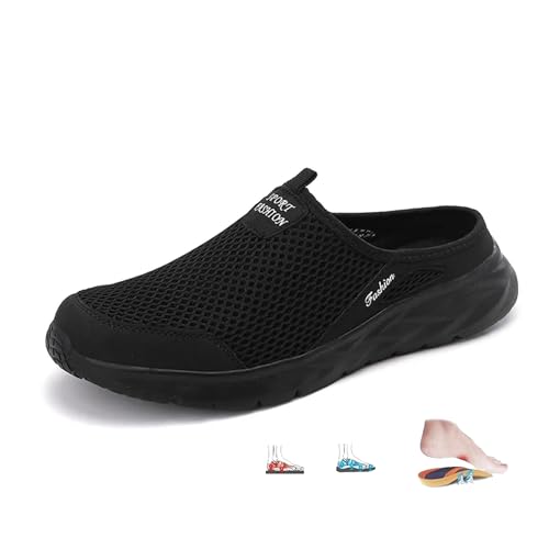 Herren Mesh Atmungsaktive und Bequeme Slip-On Schuhe Herren Pantoletten & Clogs Orthopädische Schuhe Sport Sandalen mit Rutschfester Sohle von LTHTX