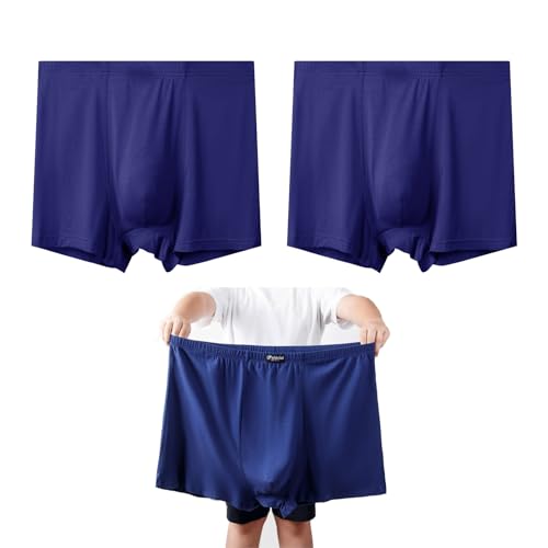 LTHTX 3 Pack Boxershorts Herren Übergröße 8xl-13xL,Weiche Bequeme Unterhosen Übergröße Männer Perfekte Passform Unterwäsche Keine Einschnürungen (Royal Blue,12XL) von LTHTX