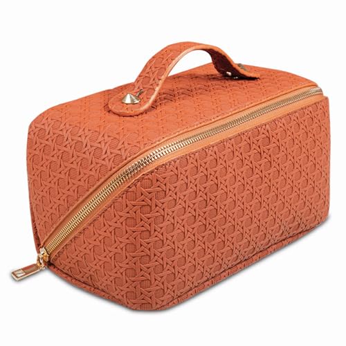 LTLWSH Kosmetiktasche Schminktasche Reise Make-up Bag wasserdichte Tasche, tragbarer Kosmetik Organizer Reisekosmetiktasche Frau Damen,Orange von LTLWSH