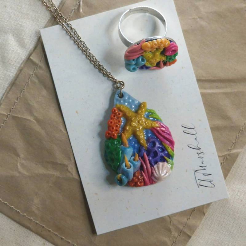 Unter Dem Meer Schmuckset - Halskette Und Ring von LTMarshallDesigns