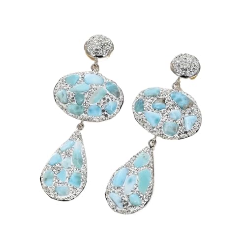 LTRAJUYNH Blue Crystal Paved Dangle Stud Earrings LTRAJUYNH Blue Crystal Paved Dangle Stud Earrings von LTRAJUYNH