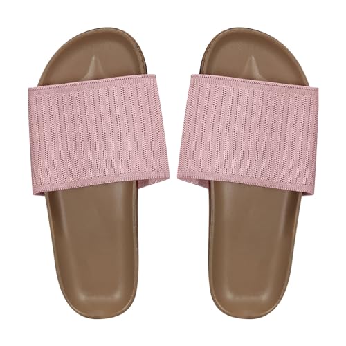 LTWOTEJNG Damen-Strandsandalen, hohle lässige Hausschuhe, flache Schuhe, Retro-Sandalen Damenschuhe Schwarz Stiefeletten (Pink, 40) von LTWOTEJNG
