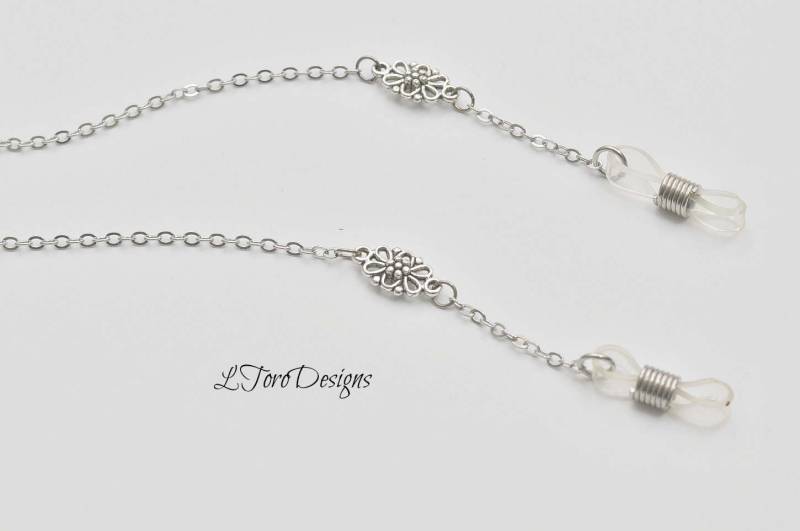 Silber Brillenkette, Lanyard, Eye Wear, Damenkette von LToroDesigns
