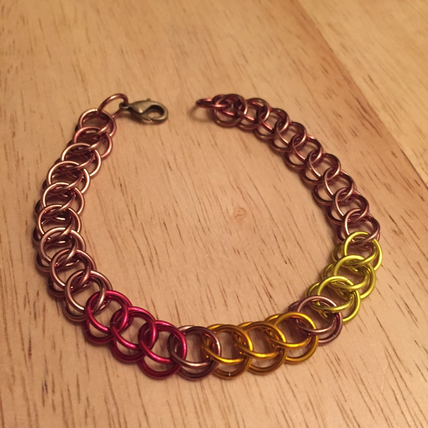 Herbstfarben Chainmaille Armband Herbstfarben Chainmaille Armband von LTsMailleOrder
