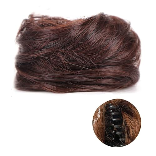 Klauen-Chignon für Einclipsen 1/2 Stück Zubehör Hochsteckfrisur Haarteile for Frauen Mädchen Mini Klaue synthetische lockige gewellte Haarknotenverlängerungen Perücke Clip in Messy & Katzenohren kurz von LUCBEI