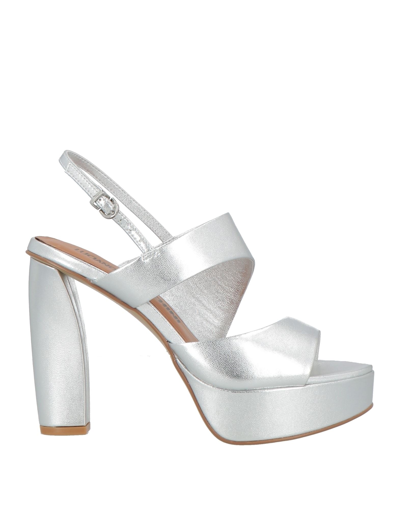 LUCIANO BARACHINI Sandale Damen Silber von LUCIANO BARACHINI