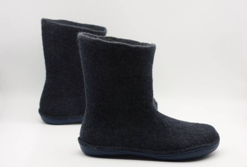 Handgemachte Gefilzte Frauen Slouchy Stiefel Wasserabweisende Winter Valenki Gummisohlen von LUCIELALUNE