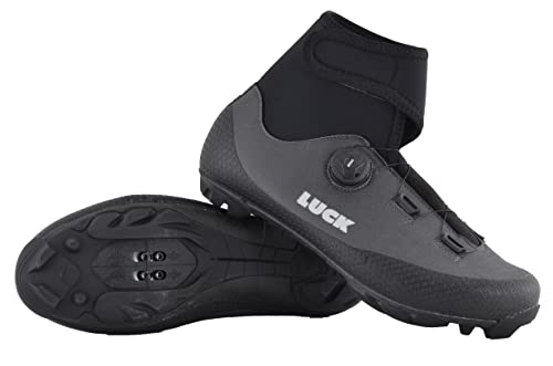 LUCK Unisex Fenix Radsportschuhe MTB für den Winter, besonders breit, grau, 41 EU Weit von LUCK