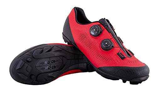 LUCK Unisex Poseidon Fahrradschuhe für Mountainbikes, rot, 40 EU Weit von LUCK