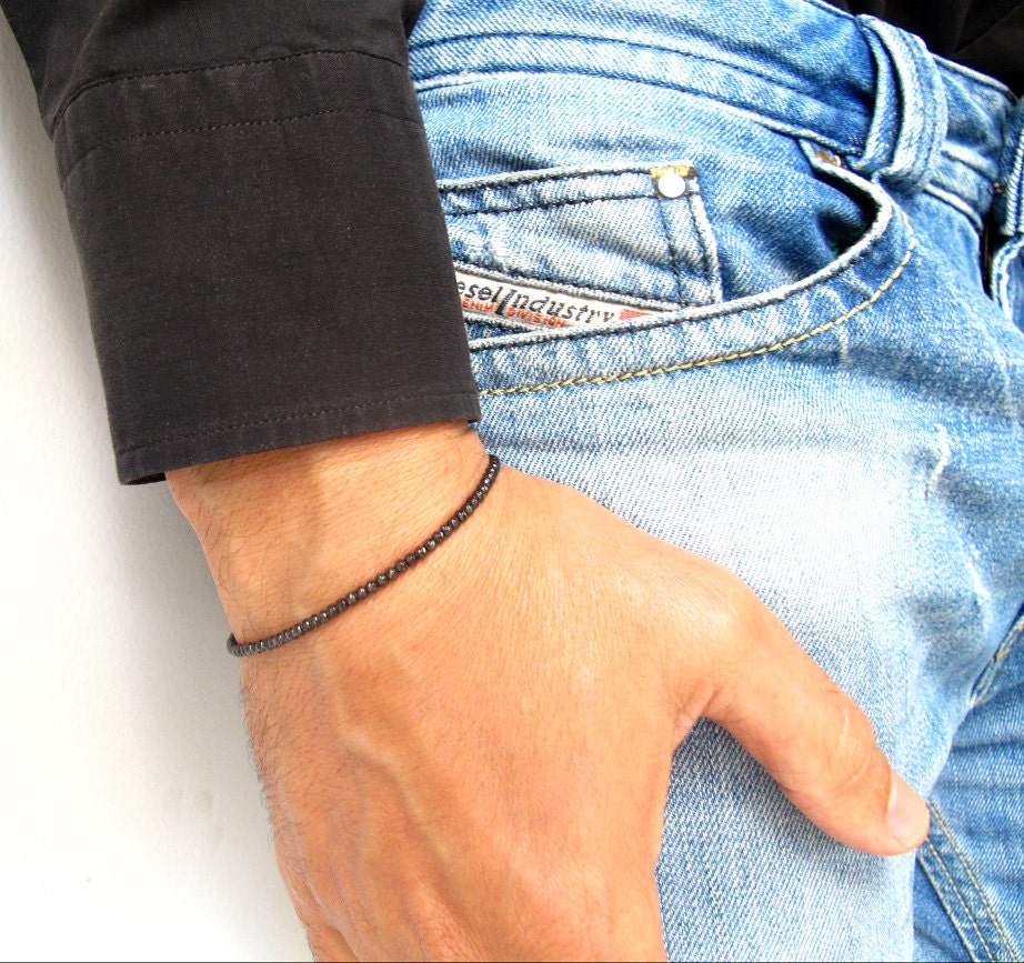 Diamanten Schneiden 925 Sterling Silber Perlen Armband Rhodiniert von LUCKANDSOUL