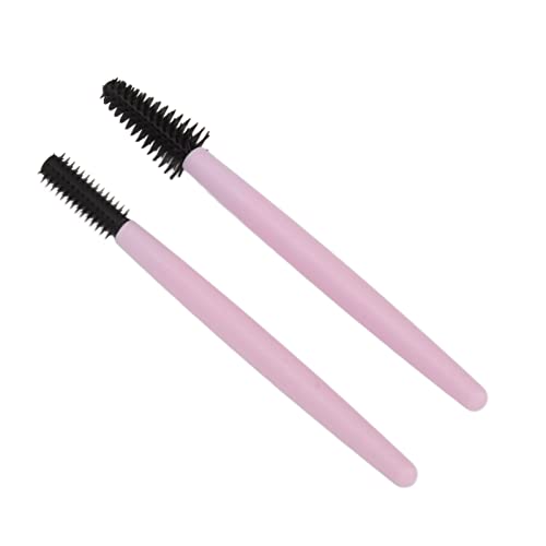 2pcs Wimpernbürste Silikon Wimpernbürste Mascara Zauberstäbe Applikator Augenbrauen Elastische Tragbare Wiederverwendbare Mascara Zauberstäbe für Make-up (PURPLE) von LUCKDANO