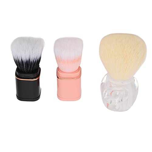 3-teiliges Make-up-Pinsel-Set, Tragbar, Niedlich, Mini-Pinsel, Gesicht, Einziehbar, Make-up-Pinsel, Weich, Geeignet für Frauen, Lose Puder-Make-up von LUCKDANO