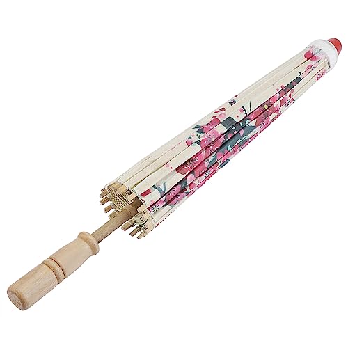 LUCKDANO Chinesischer Regenschirm, Teeparty -Regenschirm Parasole Durchmesser: ca. 55 cm / 21,7 Zoll Material: Papier + Holzgrifflänge: ca. 37 cm / 14,6 Zoll von LUCKDANO