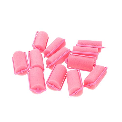 LUCKDANO Sponge Foam Kissen Haarstyling Roller Curlers Twist Tool Salon Pink 12pcs von LUCKDANO