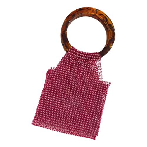 LUCKGONI Handgefertigter Geldbörsen-Organizer mit Kristallverzierung für Handy, Kosmetik, Aufbewahrungstasche mit elegantem Tragegriff von LUCKGONI