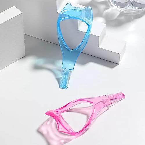 2 Stück Wimpern Werkzeuge Mascara Shield Applikator Schutz, Wimpernschild, 3 in 1 Wimpernkamm, Mascara-Schild-Applikatoren, Augen-Make-up-Werkzeug, wiederverwendbar für Anfänger von LUCKKY