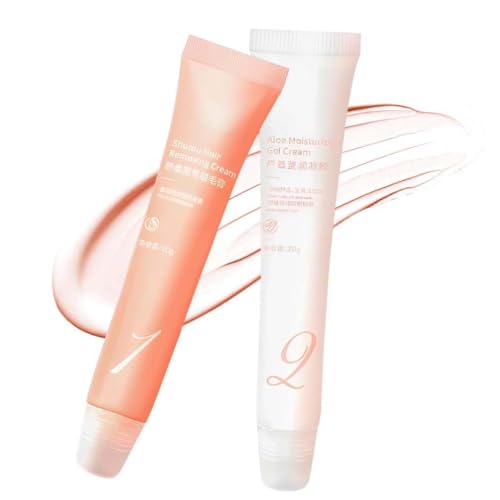 2PCS Facial Hair Removal Cream Kit, Gesicht Haarentfernungs-Creme-Kit, Gesichts-Haarentfernungs-Creme für Frauen, Schnelle Haarentfernungs Creme, schmerzfreie wirksame Enthaarungscreme von LUCKKY