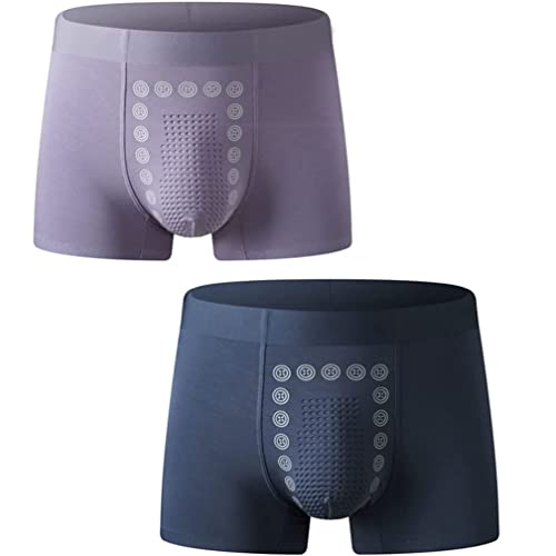 2PCS MAGNETICFIT NePLUS Energiefeld-Therapie Herren-Hose,Männer Magnetisch Boxershorts,Herren-Unterhosen mit Stretch,Magnetische Therapie Energetische Männerhose,Männer Baumwolle Unterhosen (2XL) von LUCKKY