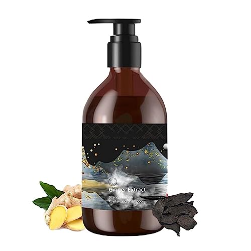 300ml Herbal Ginger Hair Care Shampoo Hair Thickening Nourishes Hair Root Shampoo, Ingwer-Kräuter-Shampoo, Ingwer Haarwuchs Shampoo, Shampoo Gegen Haarausfall für Damen & Herren von LUCKKY