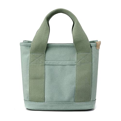 Grosse Kapazität mehreren Taschen Handtasche,Handtasche aus Segeltuch mit großem Fassungsvermögen,Damen Handtasche Umhängetasche Schultertasche Leinwand Handtasche,Handtasche Multi Tasche (grün) von LUCKKY
