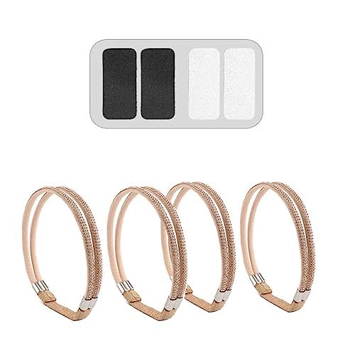 LUCKKY 2 Paar Elastic High Heels Shoe Straps, Schuhriemen für Absätze Abnehmbare, Lady High Heels Anti-lose Schnürsenkel-Zubehör, Damen Schnürsenkel, Elastische Transparente Schuhriemen (Rose Gold) von LUCKKY