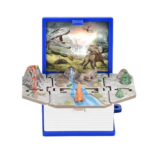 LUCKKY 3D-Popup-Buch-Schlüsselanhänger, 3D Pop Up Book Keychain, 3D Dinosaurier Spielzeug für Kinder, Mini PopUp Schlüsselanhänger, Mini Dinosaurier Figuren Buch Schlüsselanhänge (D) von LUCKKY