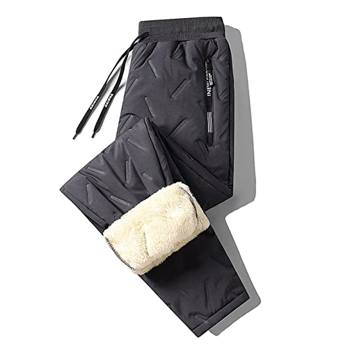 LUCKKY Fleece verdickte lässige warme Jogginghose,Jogginghose Herren Thermo Fleecehose verdicktes Fleece Hose,Fleece Jogginghose Herren Wintermänner Jogginghose,Winter Warme Freizeithose (3XL, grau) von LUCKKY