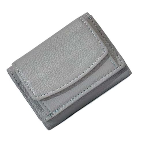Houtangduty Mini Wallet, Damen Faltbare Kurze Geldbörse, Kleines Portemonnaie Damen, PU Leder Geldbörse mit Mehreren Fächern, Klein und Im Kurzformat Geldbeutel mit RFID Blockierung (Blau) von LUCKKY
