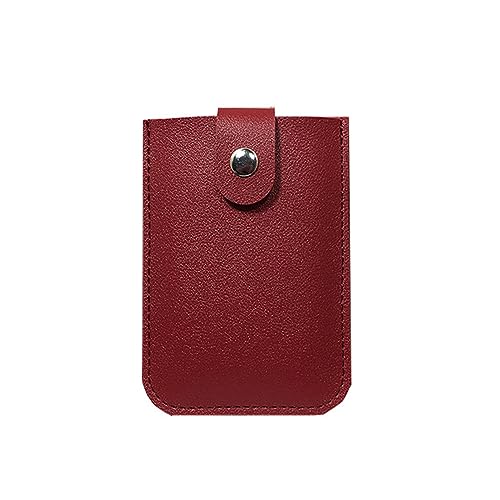 LUCKKY Kreditkartenetui mit Mehreren Fächern, Pull-Out Card Holder, Credit Card Holder Wallet, Schlank Kreditkartenetui, RFID-Blockierung Portemonnaie,Minimalistisch Kreditkarten Kartenetui (Rot) von LUCKKY