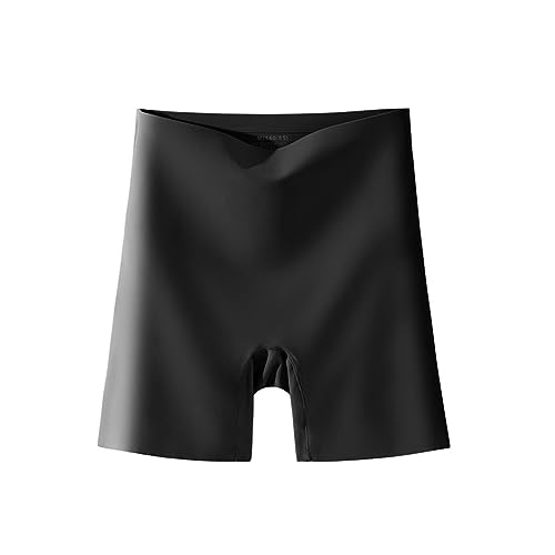 LUCKKY Nahtlose 3-in-1-Slip-Shorts mit Anti-Scheuer-Effekt, 3 In 1 Anti Chafing Seamless Slip Shorts, Bauchweg Unterhose Damen Hohe Taille Bauch Weg Shape Figurformend Miederhose Shorts (XL, Schwarz) von LUCKKY