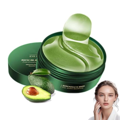 Zozu Avocado Eye Mask, Zozu Eye Patches, Augenpads Gegen Augenringe, Avocado Essenz Eye Patch Hydrogel, avocado Eye Pads Augenringe Entfernen, Mindern Falten Tränensäcke und Schwellungen (1Box) von LUCKKY