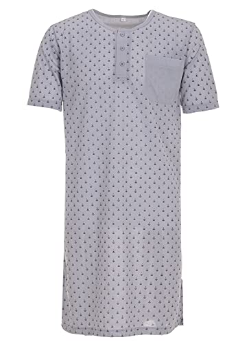 Lucky Herren Nachthemd Kurzarm Pfeil Rundhals Tasche, Farbe:grau, Größe:L von Lucky