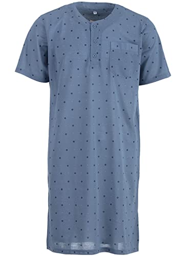 LUCKY Herren Nachthemd Kurzarm Schlafshirt mit Brusttasche Sommer Größe M-XXL, Farbe:Grün, Größe:L von LUCKY