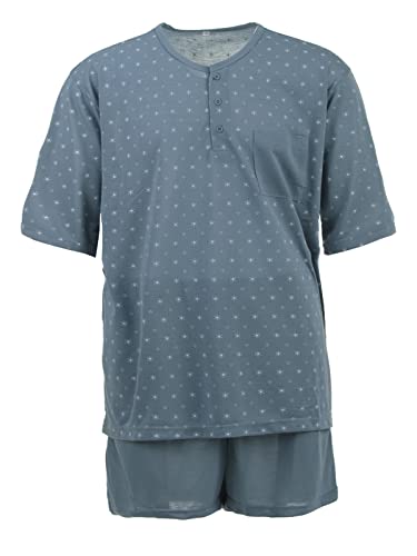 Lucky Herren Pyjama Set 2 TLG. Shorty Sonne Kurzarm Kurze Hose 3XL-5XL, Farbe:grün, Größe:3XL von Lucky