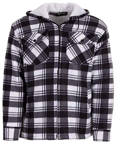 Lucky Thermojacke Arbeitshemd Herren Holzfäller Langarm Kariert Hemd Winter, Farbe:anthrazit, Größe:XXL von Lucky